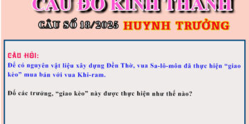 CÂU SỐ 18/2025 – DÀNH CHO HUYNH TRƯỞNG