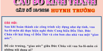 CÂU SỐ 19/2025 – DÀNH CHO HUYNH TRƯỞNG