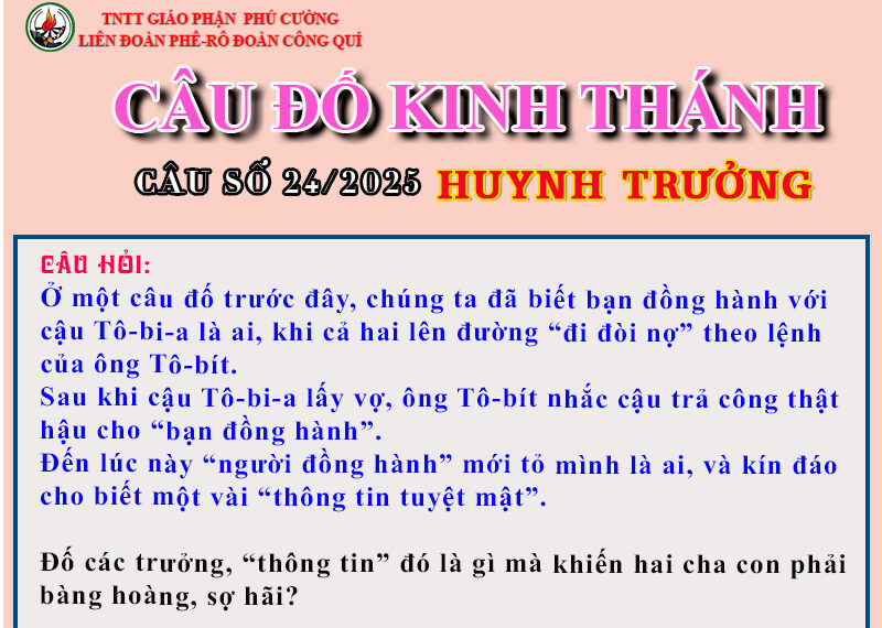 CÂU SỐ 24/2025 – DÀNH CHO HUYNH TRƯỞNG