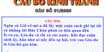CÂU SỐ 01/2026 – DÀNH CHO HUYNH TRƯỞNG