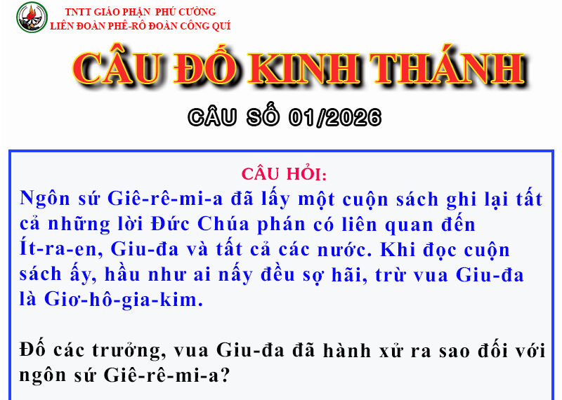 CÂU SỐ 01/2026 – DÀNH CHO HUYNH TRƯỞNG