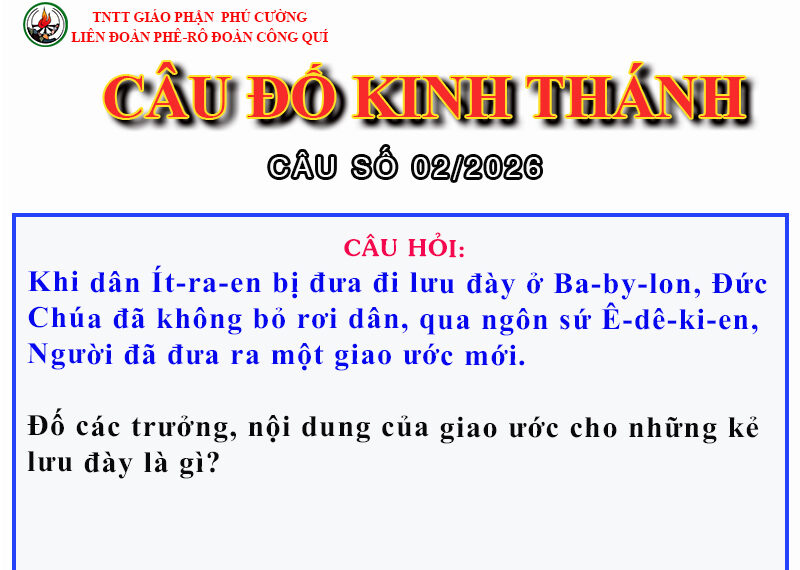 CÂU SỐ 02/2026 – DÀNH CHO HUYNH TRƯỞNG