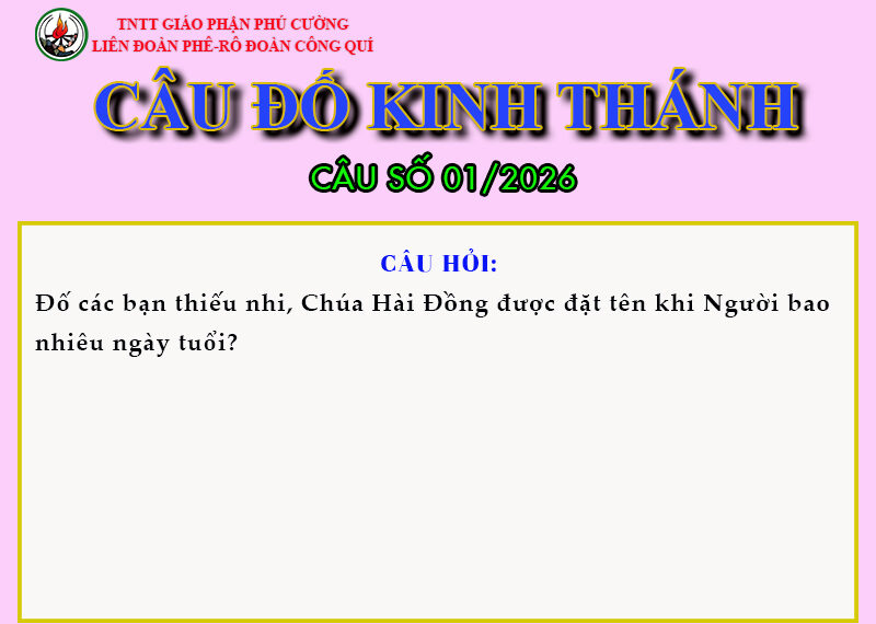 CÂU SỐ 01/2026 – DÀNH CHO THIẾU NHI