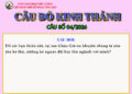 CÂU SỐ 04/2026 – DÀNH CHO THIẾU NHI