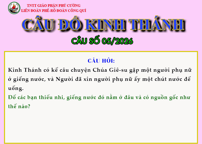 CÂU SỐ 05/2026 – DÀNH CHO THIẾU NHI