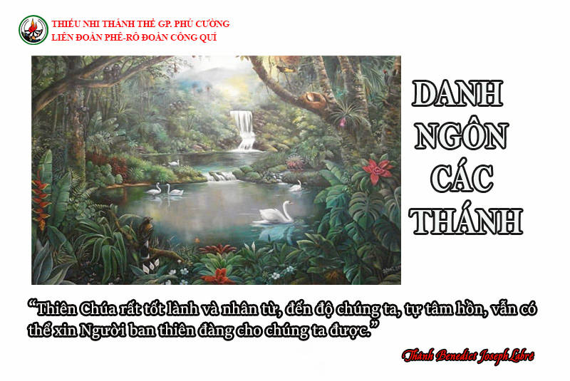 DANH NGÔN CÁC THÁNH
