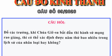 CÂU SỐ 09/2026 – DÀNH CHO HUYNH TRƯỞNG