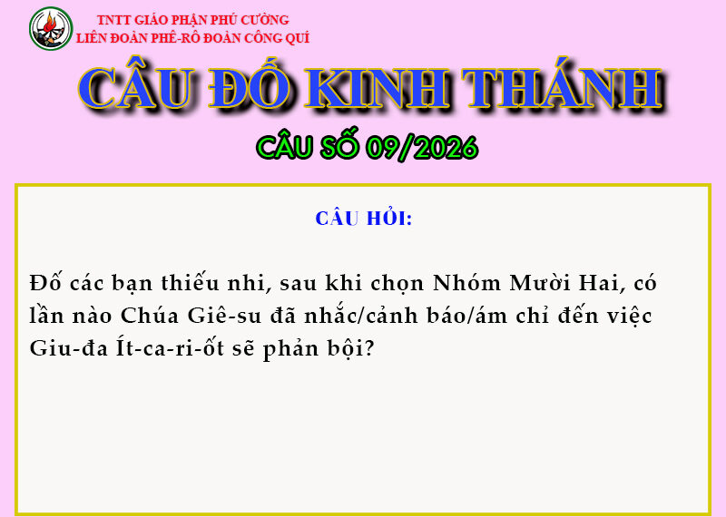 CÂU SỐ 09/2026 – DÀNH CHO THIẾU NHI