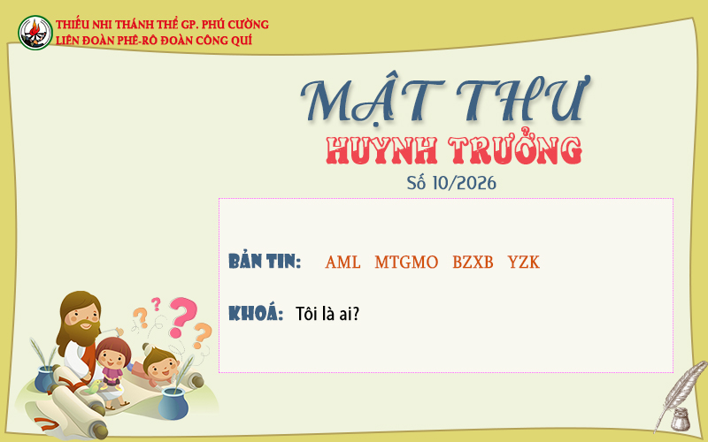 MẬT THƯ SỐ 10/2026 – DÀNH CHO HUYNH TRƯỞNG