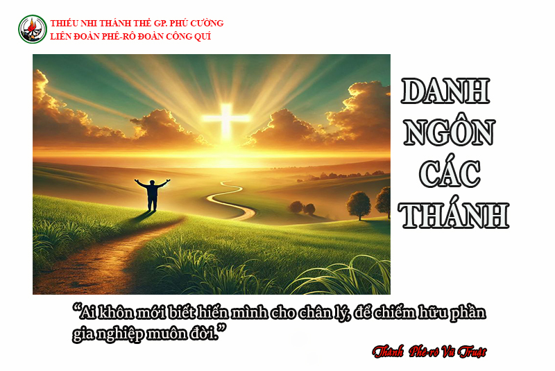 DANH NGÔN CÁC THÁNH