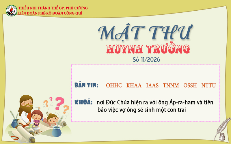 MẬT THƯ SỐ 11/2026 – DÀNH CHO HUYNH TRƯỞNG