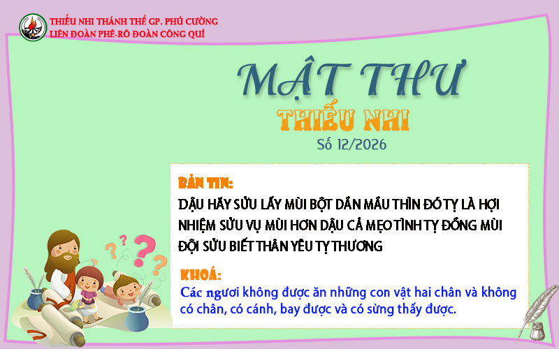 MẬT THƯ SỐ 12/2026 – DÀNH CHO THIẾU NHI