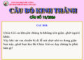 CÂU SỐ 13/2026 – DÀNH CHO THIẾU NHI