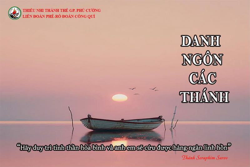 DANH NGÔN CÁC THÁNH