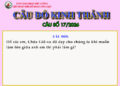 CÂU SỐ 17/2026 – DÀNH CHO THIẾU NHI