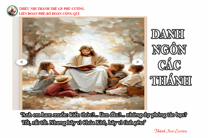 DANH NGÔN CÁC THÁNH