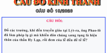 CÂU SỐ 18/2026 – DÀNH CHO HUYNH TRƯỞNG