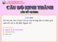 CÂU SỐ 18/2026 – DÀNH CHO THIẾU NHI