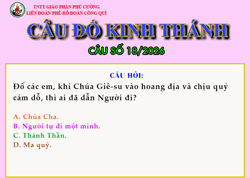 CÂU SỐ 18/2026 – DÀNH CHO THIẾU NHI