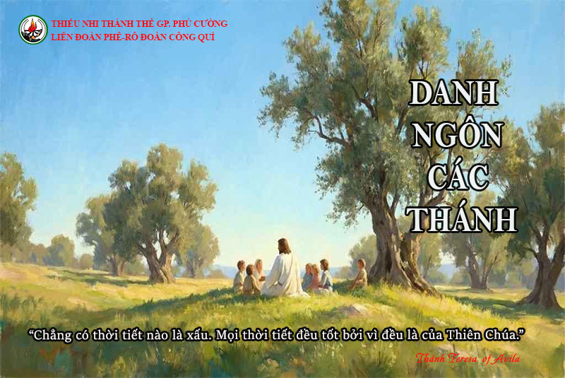 DANH NGÔN CÁC THÁNH