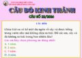 CÂU SỐ 22/2026 – DÀNH CHO THIẾU NHI